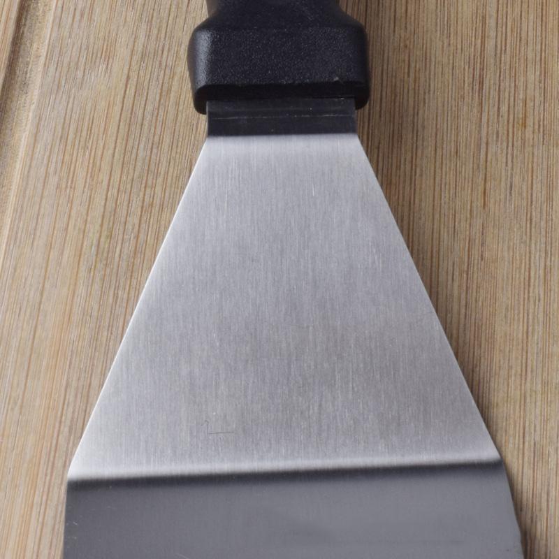 Kitchen Spatula Wooden Handle Grill Turner Stainless Steel Metal Scrape For Pancake Teppanyaki Griddle Cooking Utensil