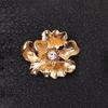 Engood 100 Pezzi Bottoni Strass Fiore Lega Metallica Oro Decorazioni Festa di Compleanno Vestiti Fai da Te Capelli Cucito Bordino Impreziosimento Artigianato