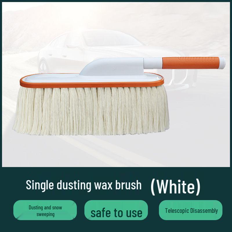 Car Cleaning Duster & Snow Removal Brush with Wax Mop