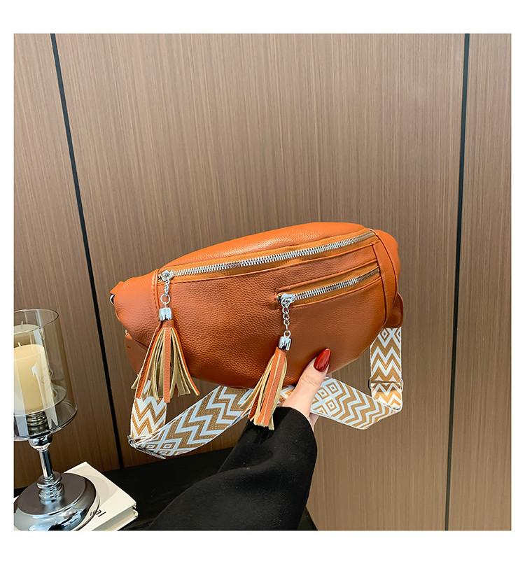 Stylish 2024 New Womens Slouchy Shoulder Bag In Black Beige Brown With Chic Tassel Design