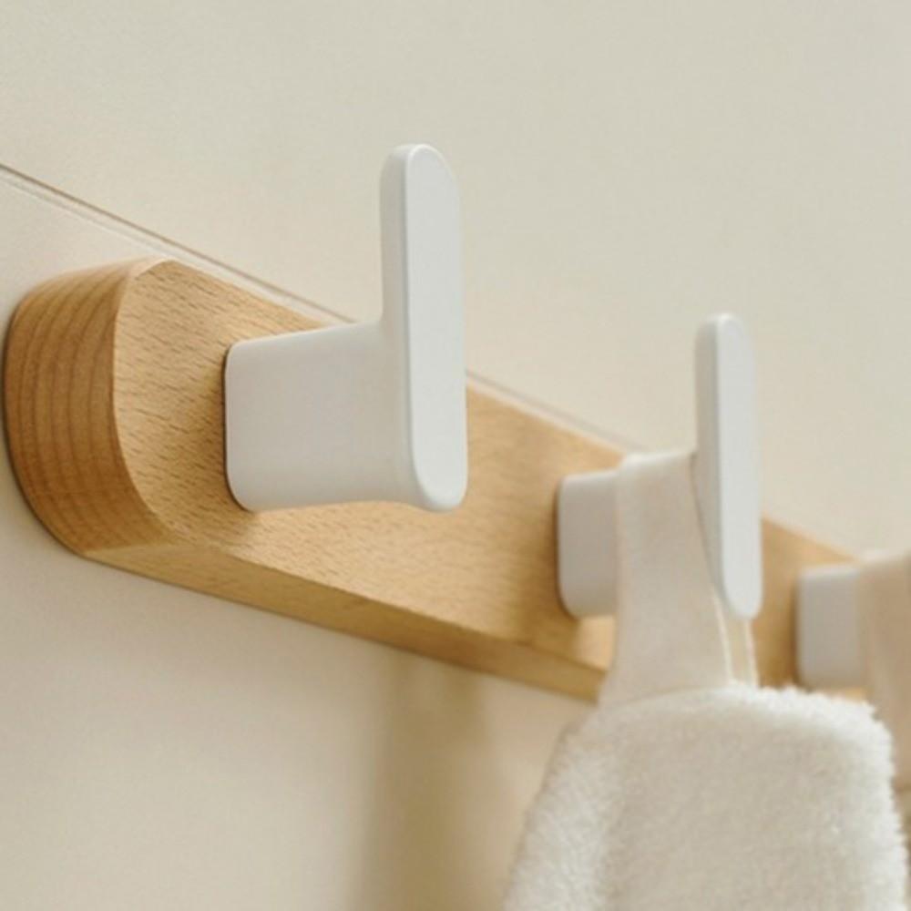 Waterproof Wooden Hanger Hook Multi-Purpose Wall Hook Modern Design Hat Hooks  Bedroom