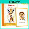 Cartes de Motivation pour Enfants avec Art Animalier à l'Aquarelle Pour l'Apprentissage Émotionnel et la Pleine Conscience