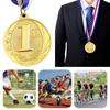 5cm Gold/Silver/Bronze Medal Sports Rewards with Neck Ribbon Students Rewards Metal Winner Medals for Marathon Ball Games