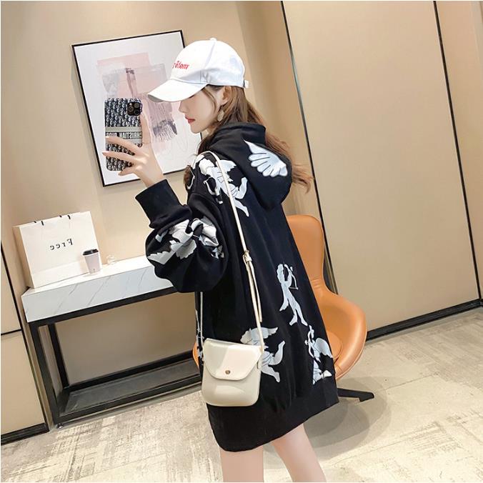 Autumn Winter Korean Style Tops Women"s Mid-length Loose Large Size Hedging Thin Sweater Ins Tide