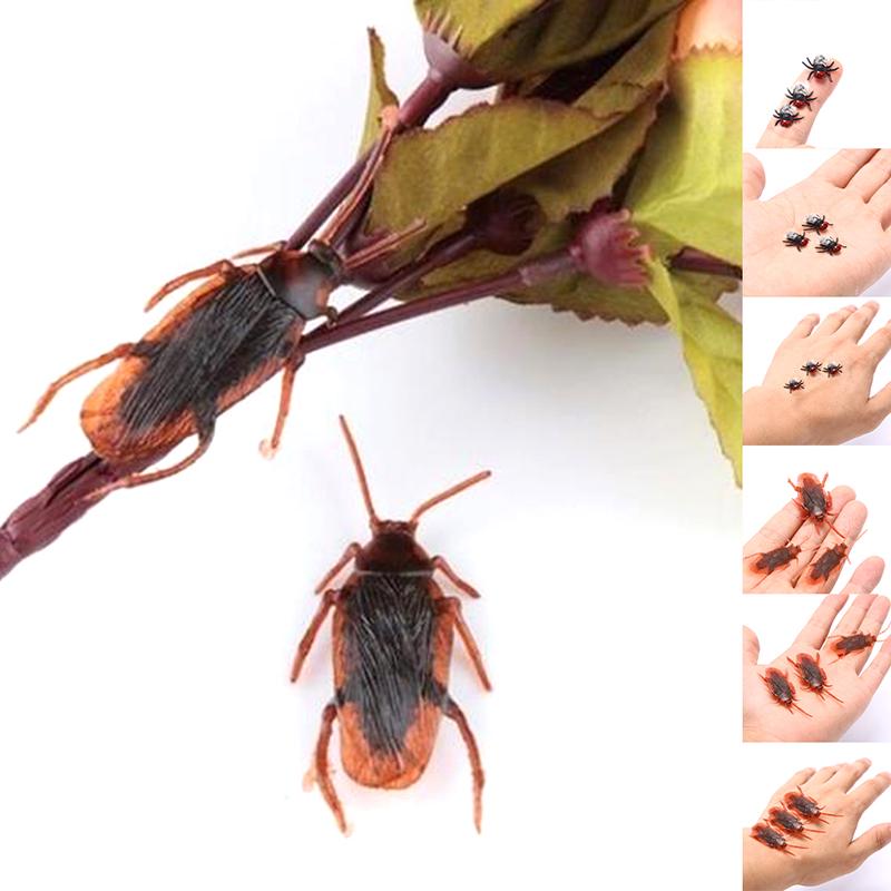 10Pcs/Lot Lifelike Model Simulation Fake Cock Bug Roaches Toy Prank Trick Toys