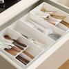 New Scalable Drawer Storage Box Plastic with Partition Board Stationery Organizer Tableware Holder Household Supplies