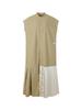 Recorde Half Pleats Shirt Long Dress_Rqdam23594Bex