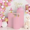 3/5pcs Elastic Wedding Cylindrical Base Tablecloth Circular Dessert Table Birthday Party Decoration Cylindrical Pedestal Covers
