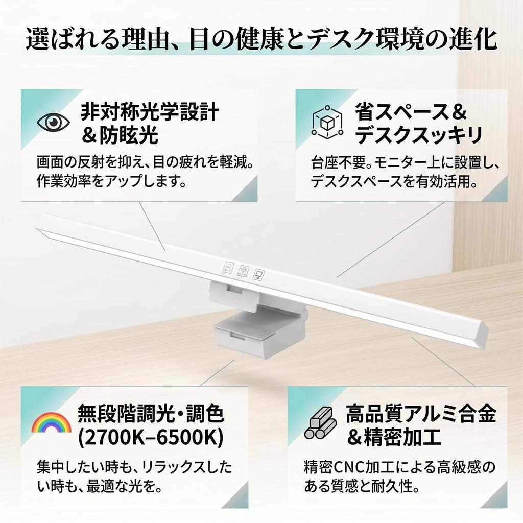 Monitor Bedside Music Storage Shelf Desk 3 Color Color Rendering Index Adjustable Color Temperature 3000K Stepless Color Temperature and Brightness