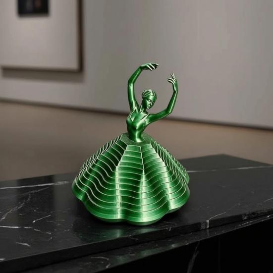 3D Printed Spinning Ballerina Fidget Toy Ballet Spinner Sensory Toy Expanded Whirling Spiral Desk Toy for Adults Teens Stress Relief
