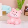 Cute Resin Pig Ornaments Unique Cartoon Animal Miniatures Creative Strawberry Pig Statues  Desktop