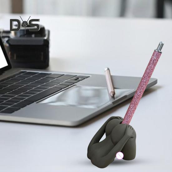 Sexy Ass Pen Holder 3D Funny Ass Pencil Pen Stand Synthetic Resin Butt-shaped Pen Holder Desk Organizer