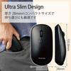 ELECOM Wireless Mouse, Wireless 2.4GHz Slint M-TM10DBBK/EC, Thin, Quiet, 4 Buttons, with Presentation Mode Function, Compatible with Windows Mac, Blac