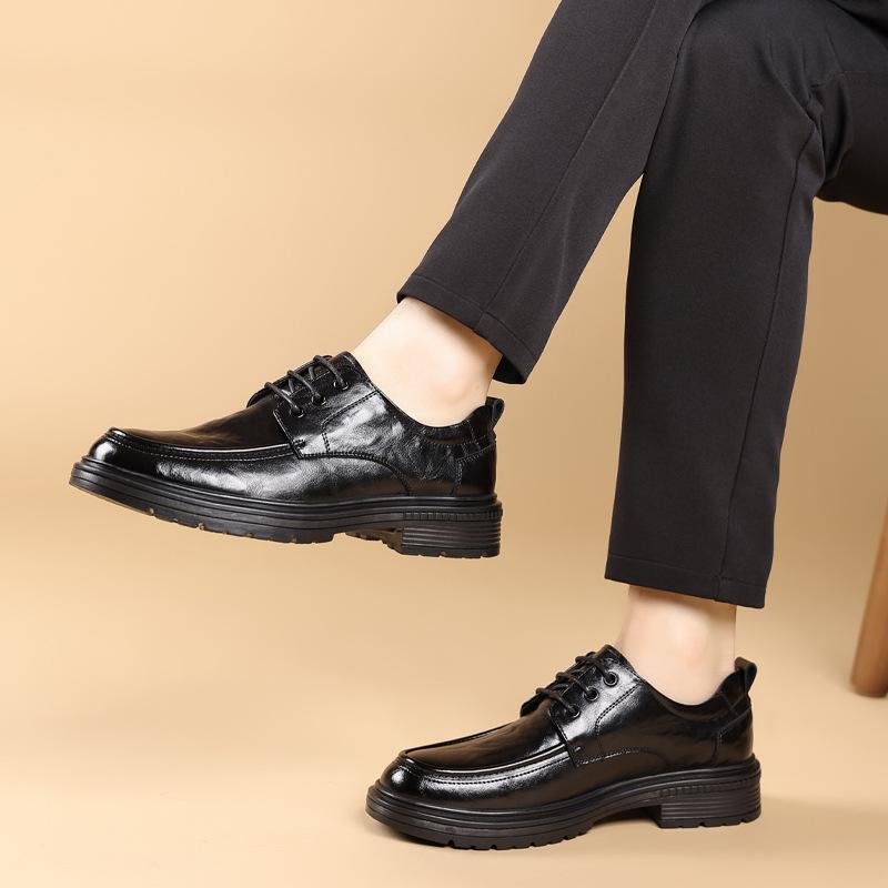 Spring and Autumn Men's Leather Shoes Men's Business Dress Suit Matching Men's Leather Shoes Breathable Leather Shoes