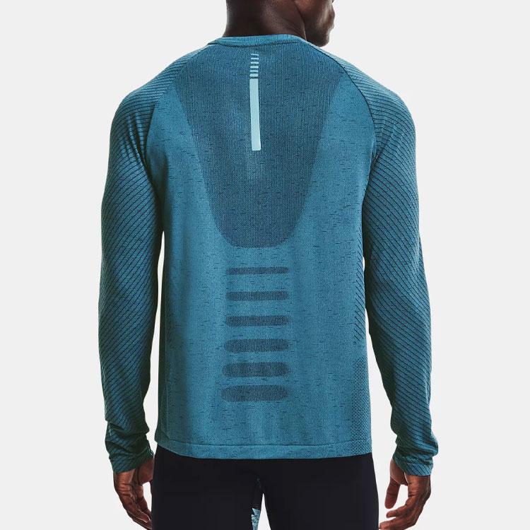 Under Armour Fitted Crew Neck Long Sleeve T-Shirt Men tops Blue 1366500-597