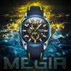 MEGIR Men's Sports Watch, Fashion Chronograph, Waterproof Quartz Movement, Casual Date Wristwatch with Silicone Strap, Blue Yellow, 2021.
