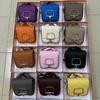 Primeira camada couro de vaca padrão de palma bolsa de bunda bolsa de sela couro genuíno bolsa quadrada pequena versátil da moda bolsa pequena de ombro único transversal feminina