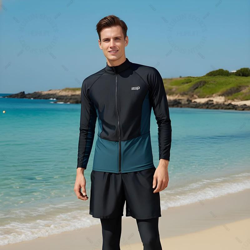 Unisex UV Protection Rash Guard Set Long Sleeve Pants Swimwear Surfing Snorkeling Diving Water Sports
