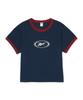 Reebok Essentials Semi-Crop Ringer T-Shirt (W) - Navy