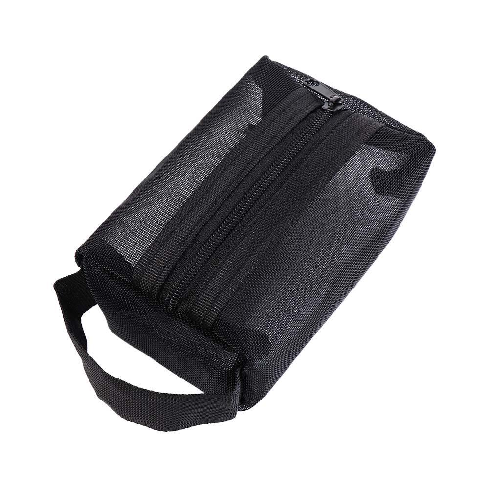 

Transparent Mesh Storage Bag Nylon ID Credit Card Holder Small Coin Purse Lipstick Bag Organizer Transparent Cosmetic Bag Daily чёрный