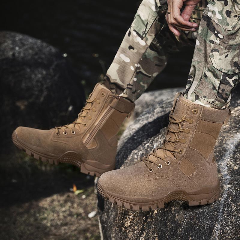Large Combat Boots Outdoor Forces Training Men's Wear-resistant Hiking Desert
