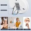 Handheld 6-inch Makeup Mirror with 10x, 20x, 30x Magnification and 360° Rotating Bracket