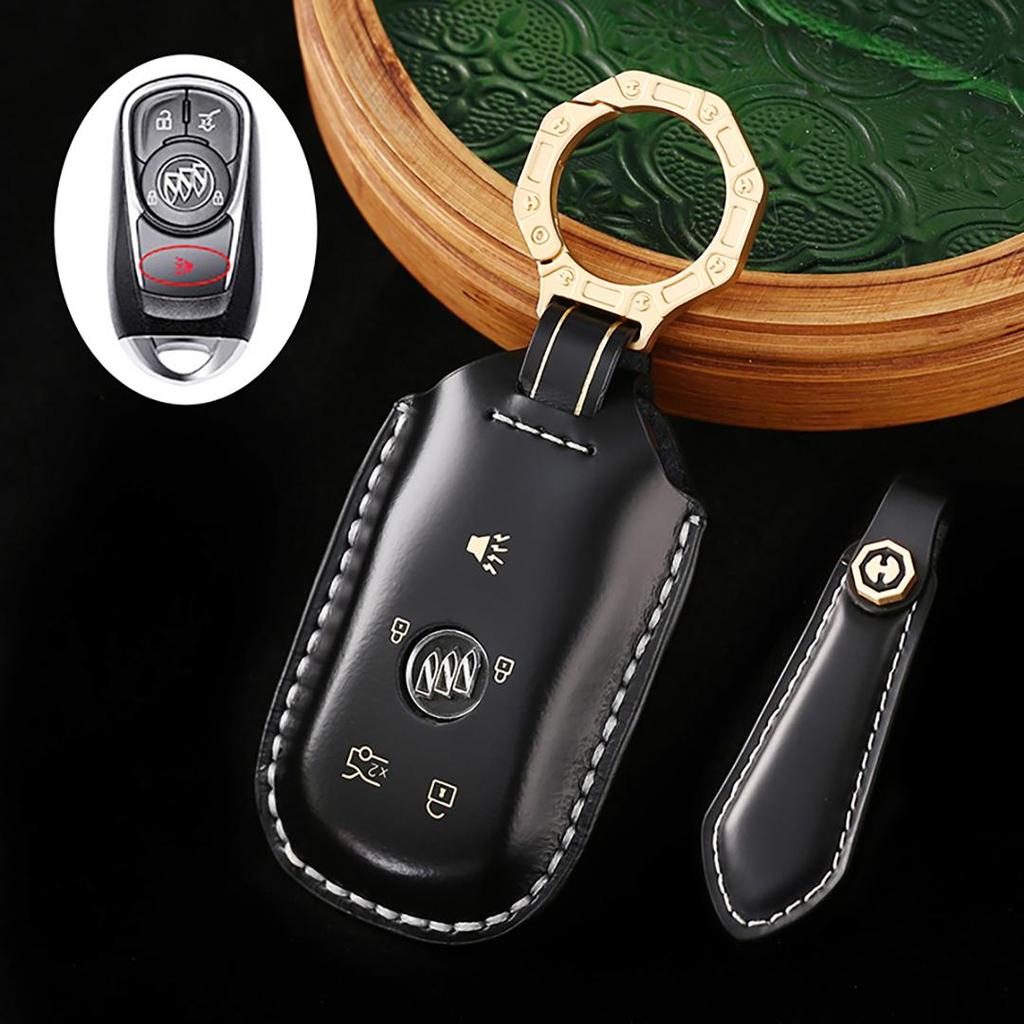 Suitable for Buick Jun Vietnam Cora Gl6gl8 Handmade Cowhide High-End Car Key Cover Keychain