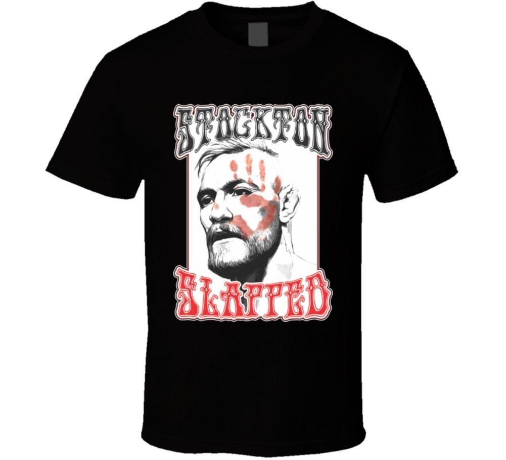 Unisex gömlek Pamuklu Oversize Büyük Beden Nate Diaz Stockton Tokatladı Conor McGregor Nick MMA UFC 209 T Shirt