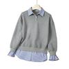 TikTok Trending 2026 Striped Hooded Sweatshirt: Women's Two-Piece Long-Sleeve Pullover for Autumn/Winter