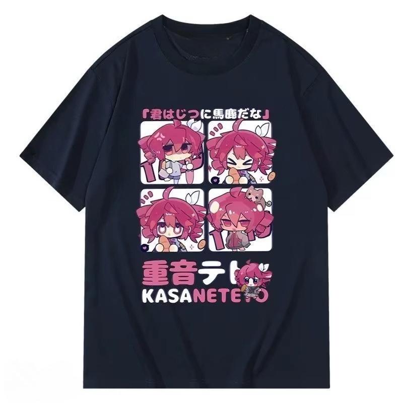 Kasane Teto Anime Tshirt Unisex Wounisex Cotton Vintage Graphic Print Short Sleeve Summer Harajuku Kawaii Streetwear Top Hot Sale
