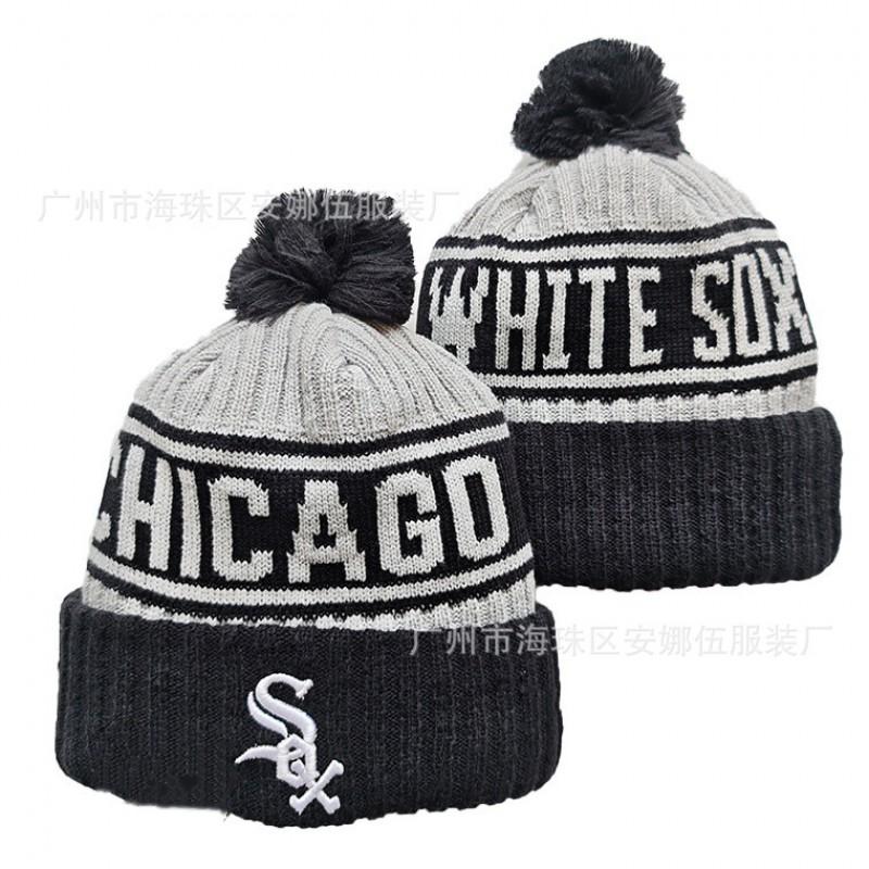 Colorful Pom Knit Beanie Team Sports Warm Winter Hat Basketball Fans