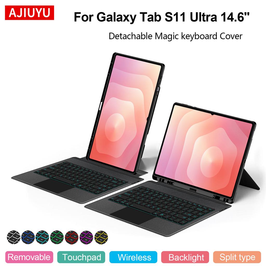Touchpad Keyboard For Samsung Galaxy Tab S11 Ultra 14.6' Case Tab S11 Ultra SM-X930 X936B Detachable Magic Keyboard Cover
