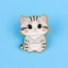 Decorative Brooch Enamel Cartoon Cat Shape Zinc Alloy Lapel Pin Sweater Dress Suit Lapel Badge Versatile Outfit Accessory