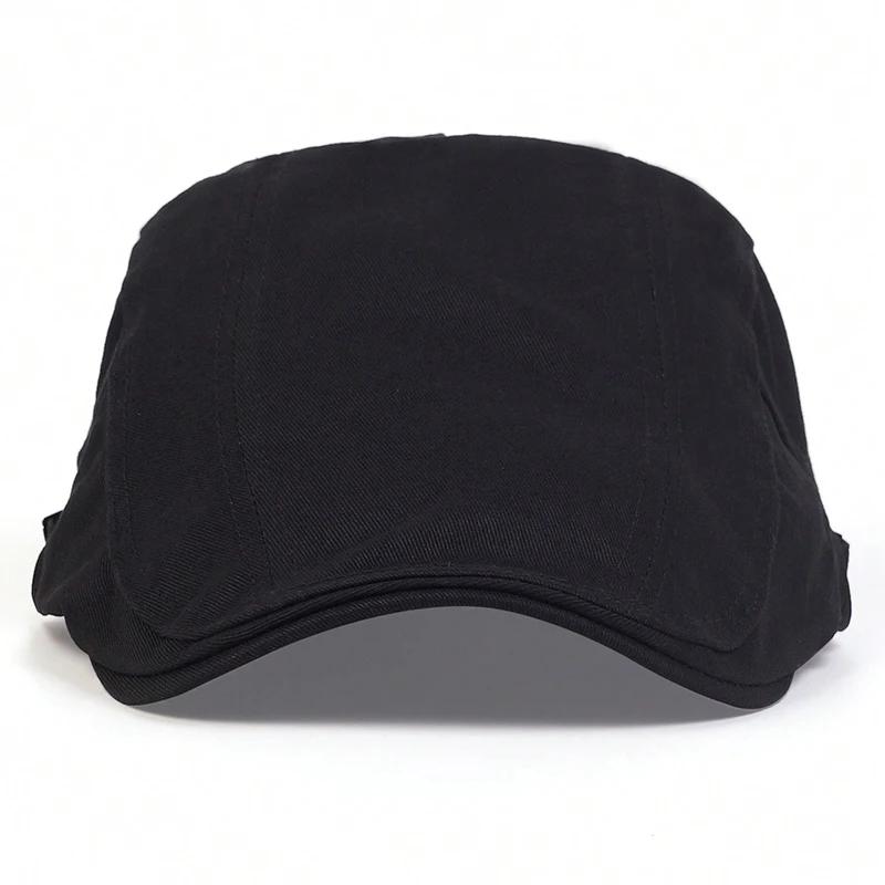 Men Light Board Solid Color Berets Newsboy Caps Hip Hop British Painters Hats Spring and Summer Adjustable Flat Cap