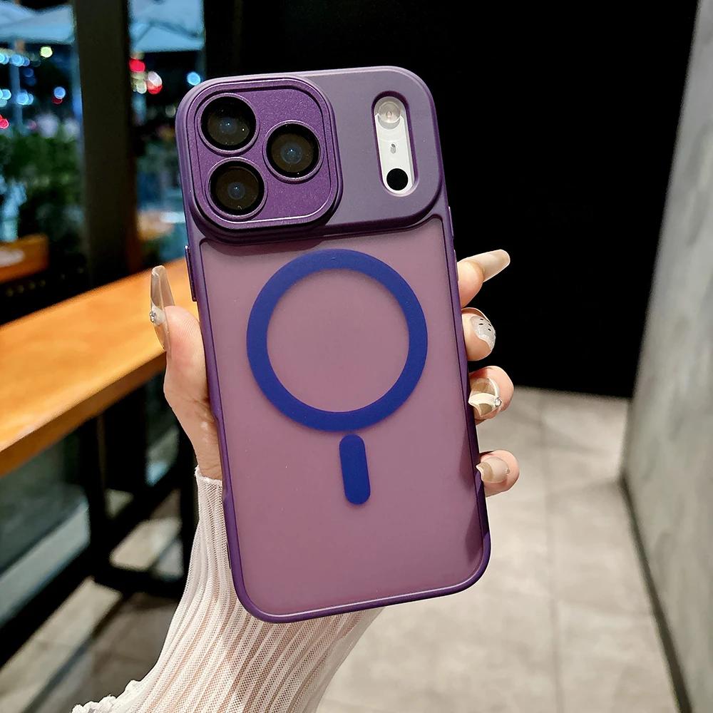 Matte Translucent Hard Phone Case For IPhone 17 16E 15 14 Plus 13 12 11 ProMax Magnetic Wireless Charge Shockproof Protect Cover
