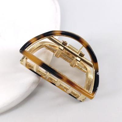 5cm Hair Claws Headwear Fashion Hair Accessories Mini Half Round Shape Acetate Alloy Hairpins Gripper