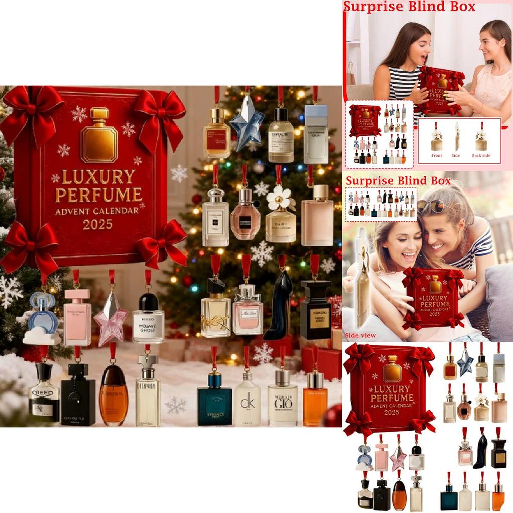 Parfüm Weihnachts-Adventskalender mit Acryl-Anhängern für Weihnachtsgeschenke und Feiern