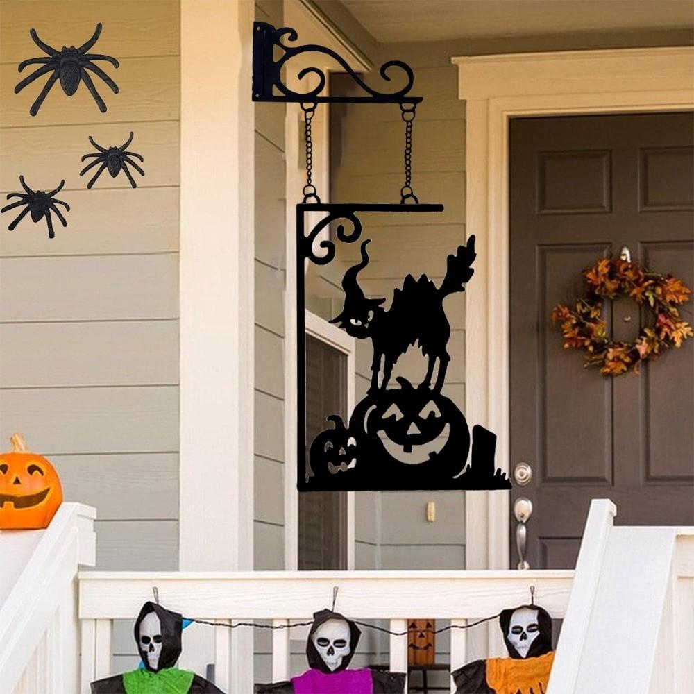 Vintage Halloween Hanging Sign Not Easy To Deform Witch Silhouette Ghost Pendant Party