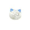 Cute Kitten Cartoon Baby Blue Sweater Cardigan Decorative Handmade Buttons for Kids