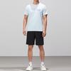 Anta Letter Print Round Neck Sports Knit Short Sleeve T-Shirt Men Tops Blue 152237132-210454