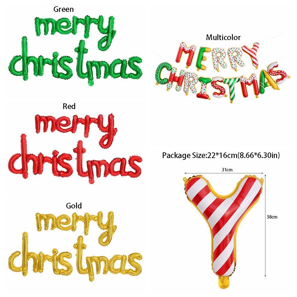 Christmas Candy English Letter Balloon Aluminum Film Balloon Banner  Balloon Arrangement