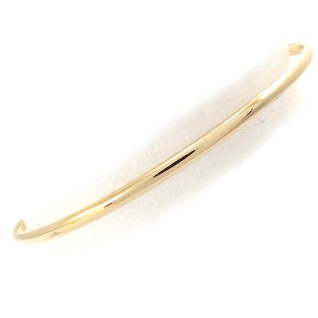 Les Trésors De Lily [C5730] - Gold Plated 'Demi-Jonc' Bracelet - 66 Mm 3 Mm
