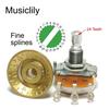 Musiclily Pro Stål Dome Knotter, 19mm, Tomme Standard, for USA Elektriske Gitarer/Basser, Nikkel (Sett med 2)
