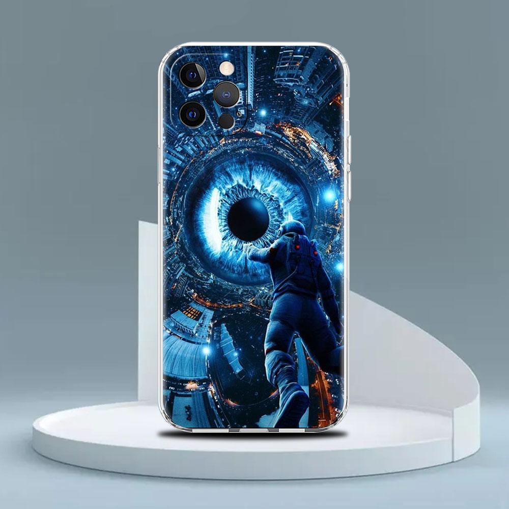 Astronauta Kosmiczna Planeta Przezroczyste Etui Na Apple iPhone 13 11 14 12 Pro 7 8 Plus XR X XS Max 6 6S 13Pro Silikonowe Etui Na Telefon
