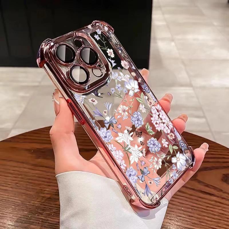 Phone Case For Honor 600 Lite 400 Pro X8D X6D X9B X7A X6A X8B X8 Magic 7 Lite Vintage Soft Violet Flowers Cover Air Bag
