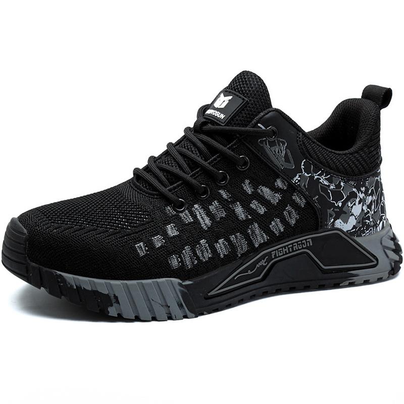 Steel Toe Work Shoes Safety Boots Anti-smashing Safety Shoes Men Footwear Construction Breathable Sneakers Work Boots Shoes Male