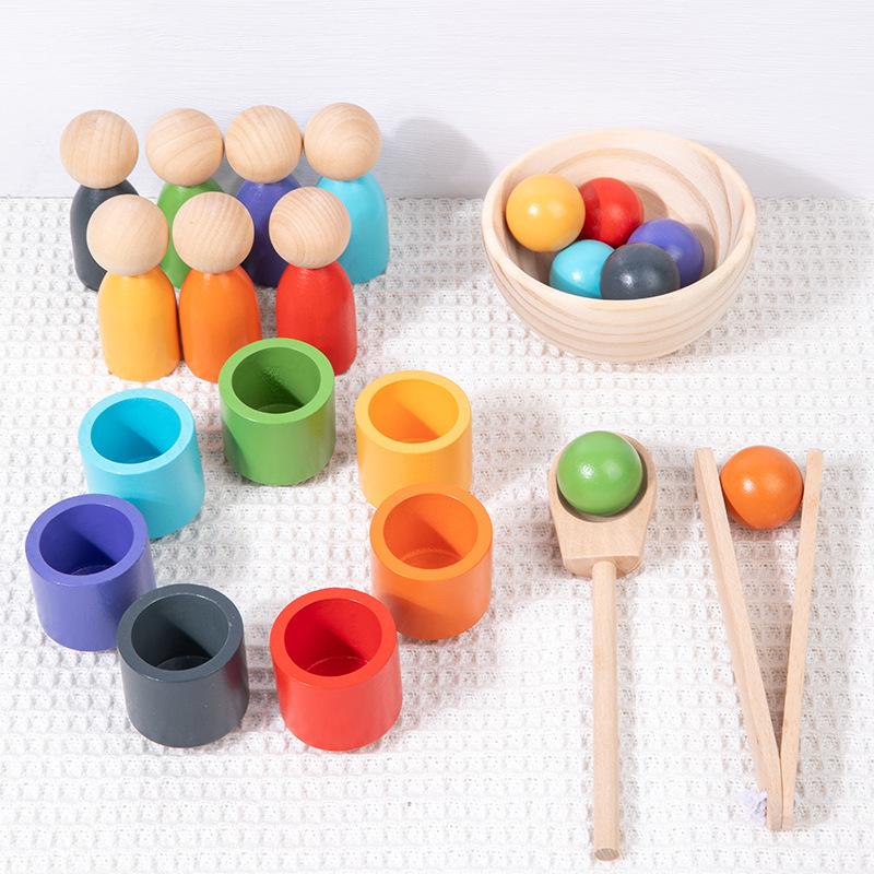 

Montessori Color Sorting Cups: Cognitive Training Toys for Children Aged 1-2