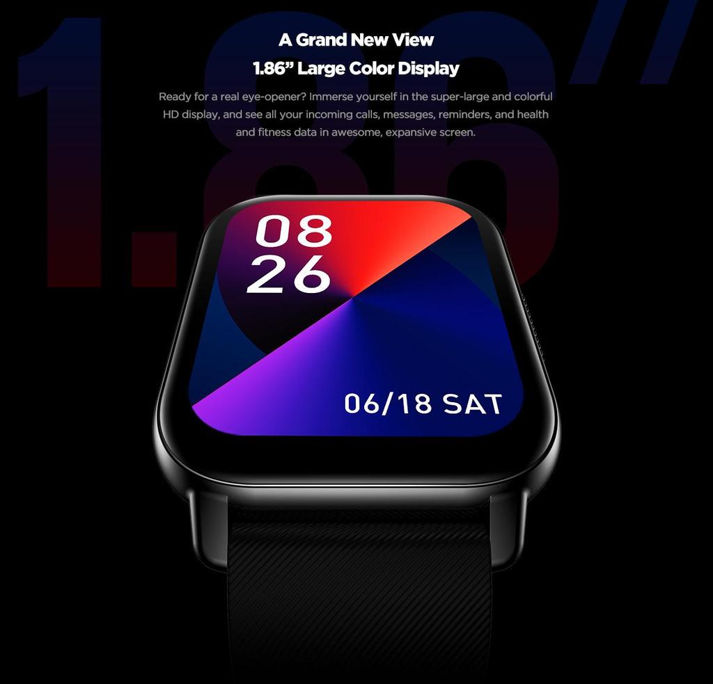 Zeblaze Btalk Smart Watch 1.86 Inch Large Color Display Voice Calling Health and Fitness Smartwatch For Men