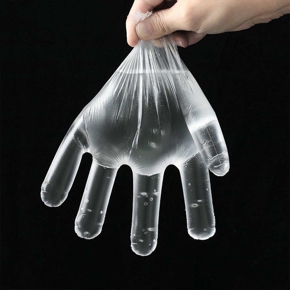 50/100PCS Transprent Polyethylene Disposable Gloves Catering Kitchen Fruit Food Hygiene Gloves Avoid Direct Touch Safety Tools