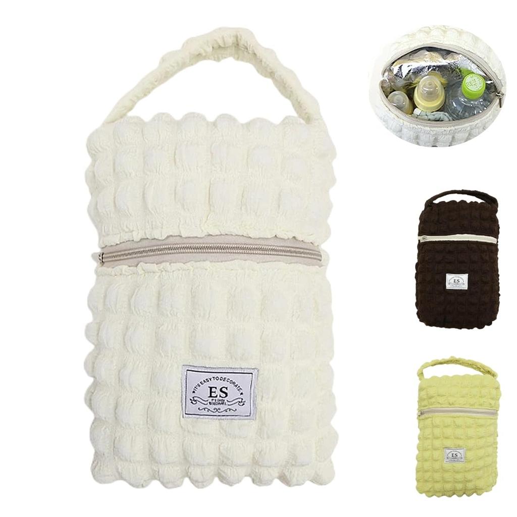 Baby bottle pouch, diaper pouch, multi-purpose pouch, milk pouch, insulated pouch, insulated pouch, easy to use cold storage, bottle holder, handbag,